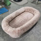 Luxury Oval Extra Ultra Large Giant Plush Pet Bed Adult Human Size Washable Dog Bed