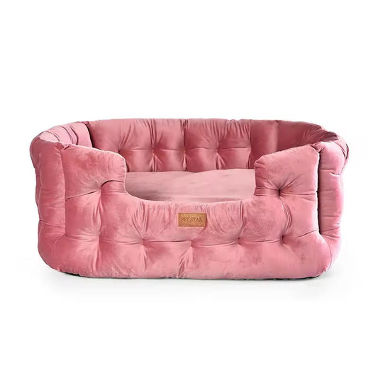 Comfortable Tufted Velvet Luxury Dog Bed Cozy
Removable Cushion Dog Bed