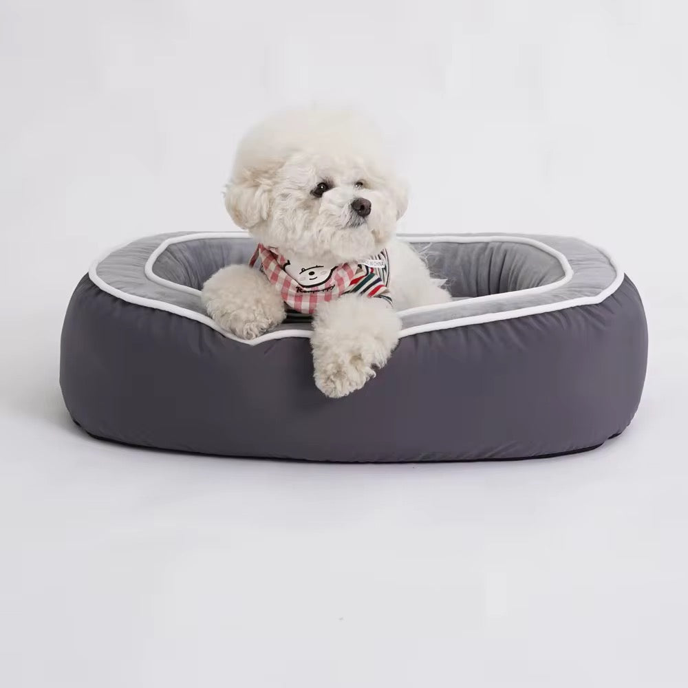 Luxury Washable Anti slip Bottom Dog Bed Pet Cushion with Removable Cover